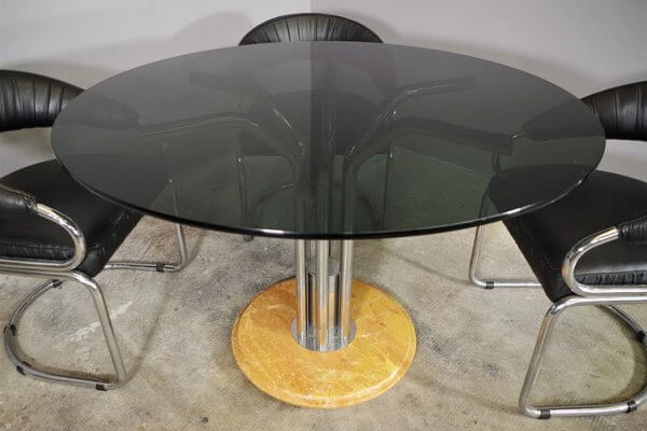 Table and 4 chairs by Giotto Stoppino, 1970s 1407462