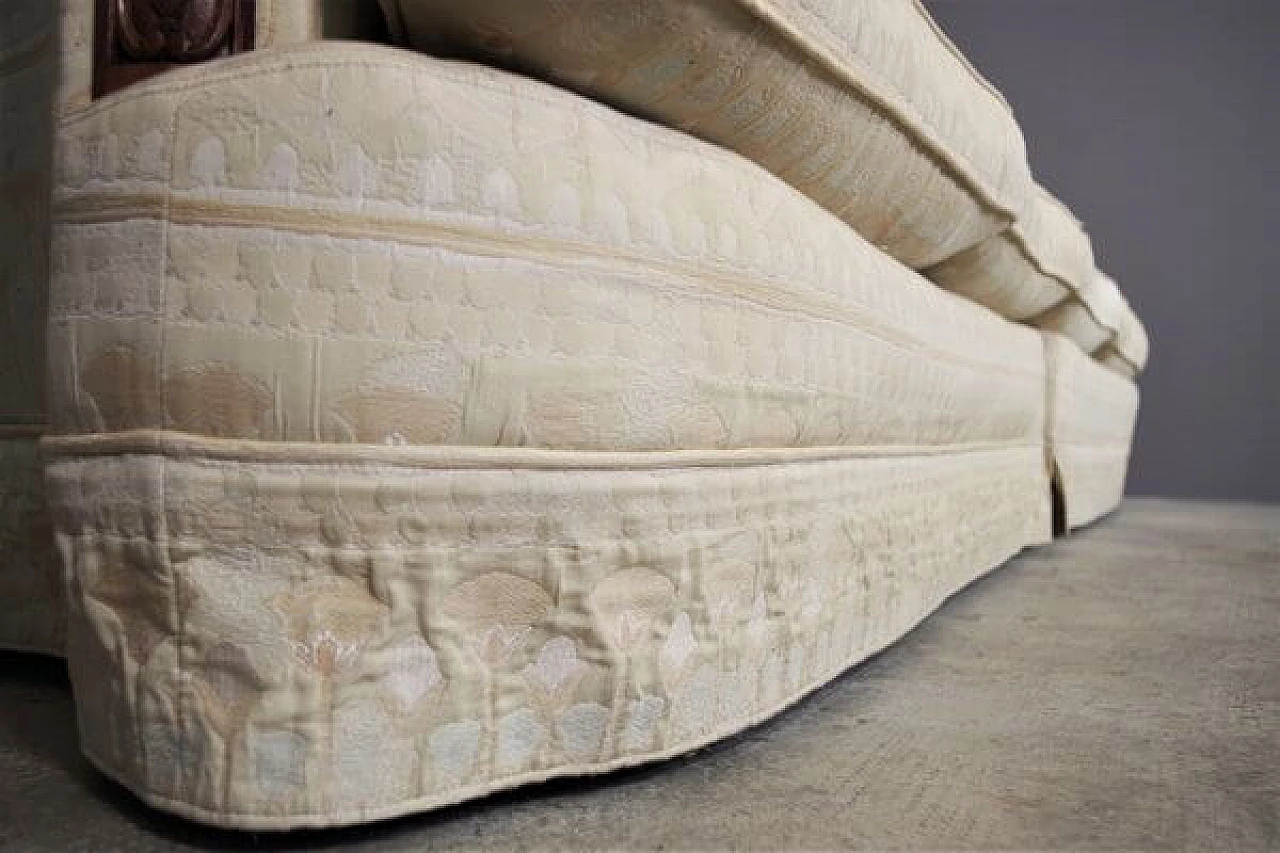 Two-piece modular sofa with carved wooden frame, 1950s 1407517