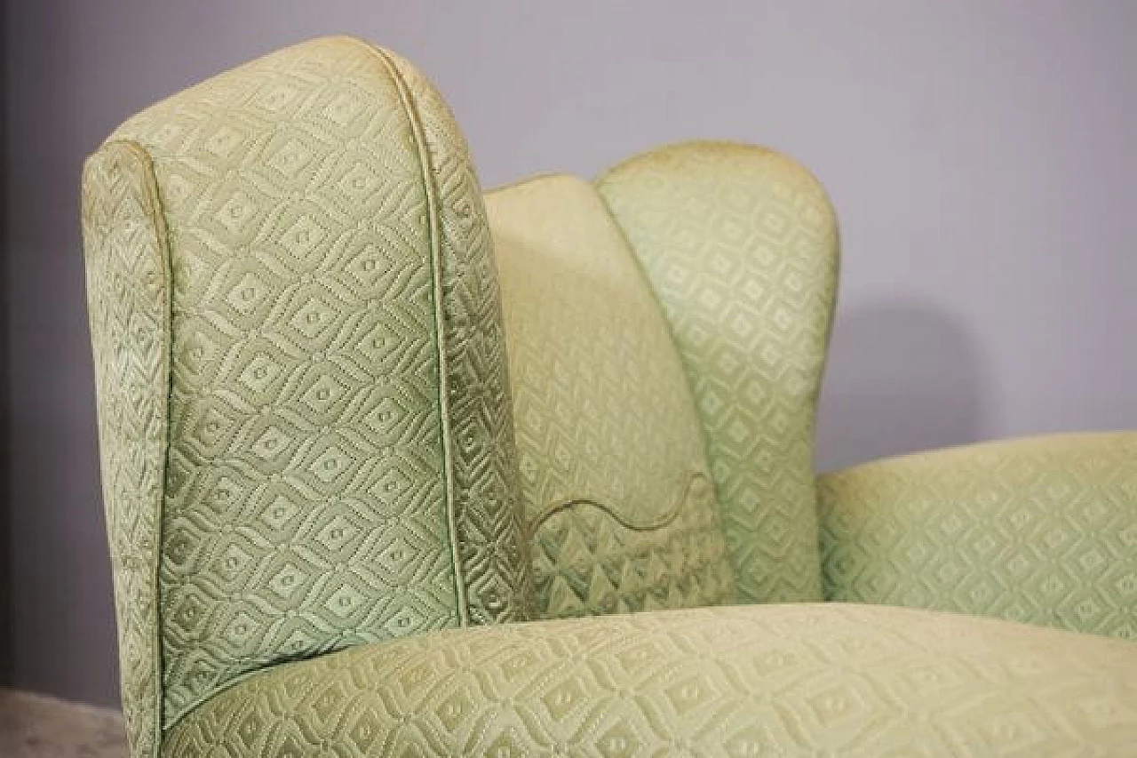 Pair of Polo Buffa style fan armchairs, 1950s 1407547