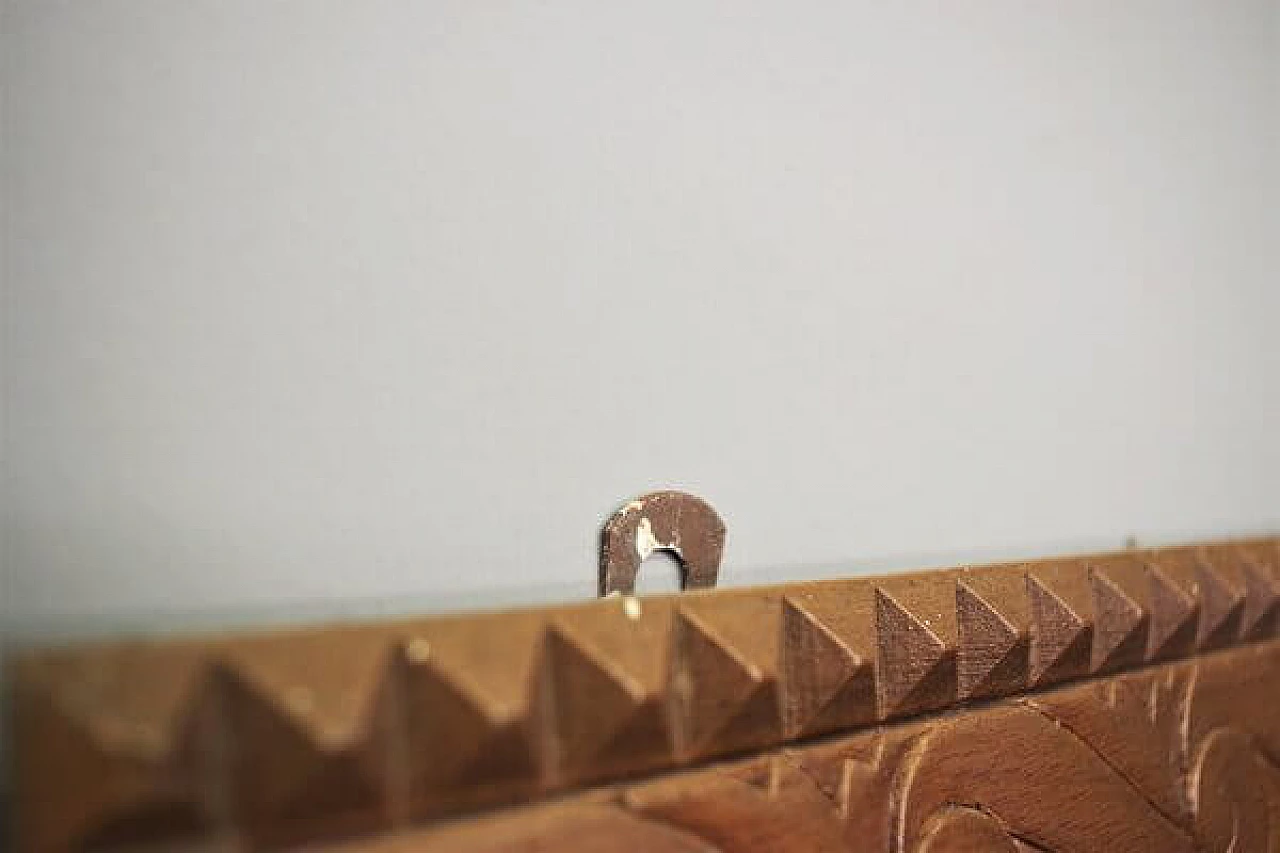 Tapestry with wooden frame and brass hangers, 1960s 1407596