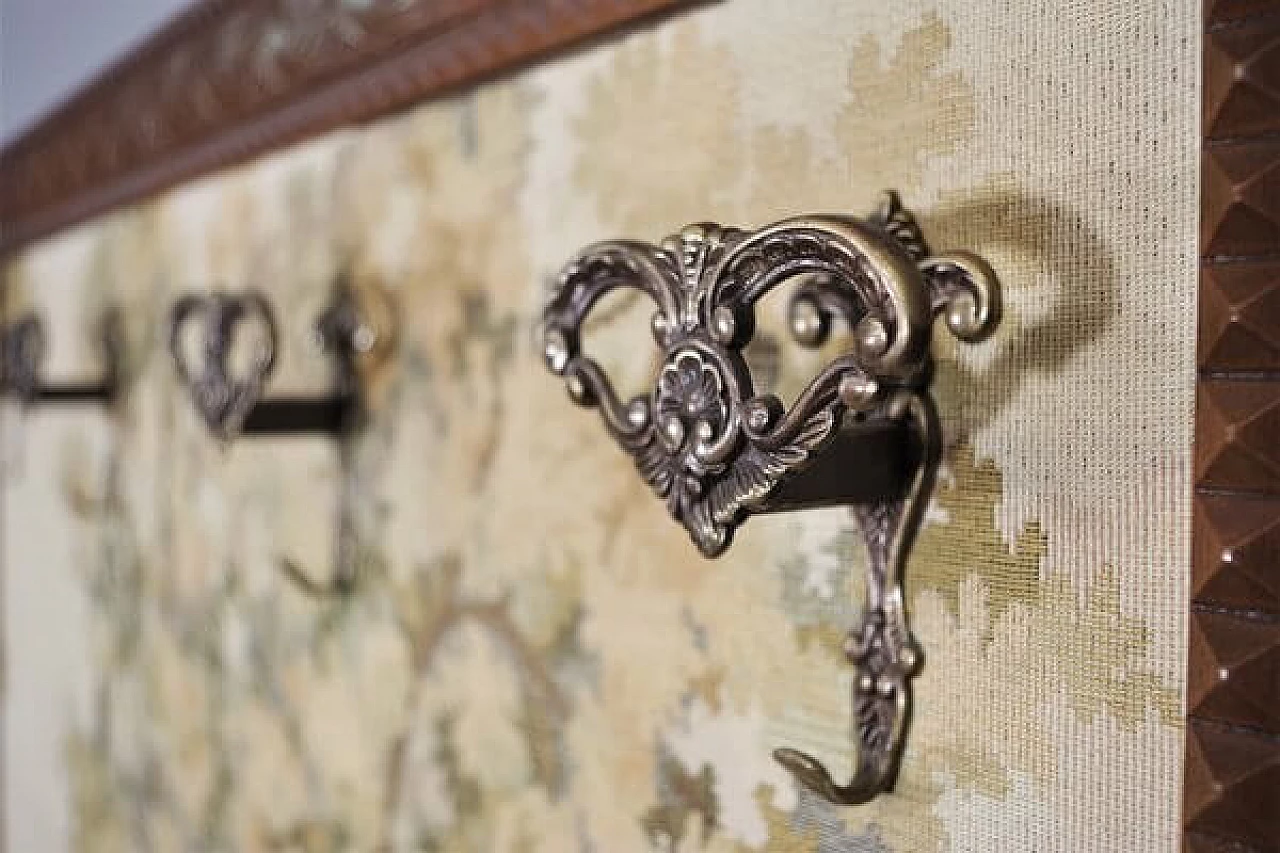 Tapestry with wooden frame and brass hangers, 1960s 1407637