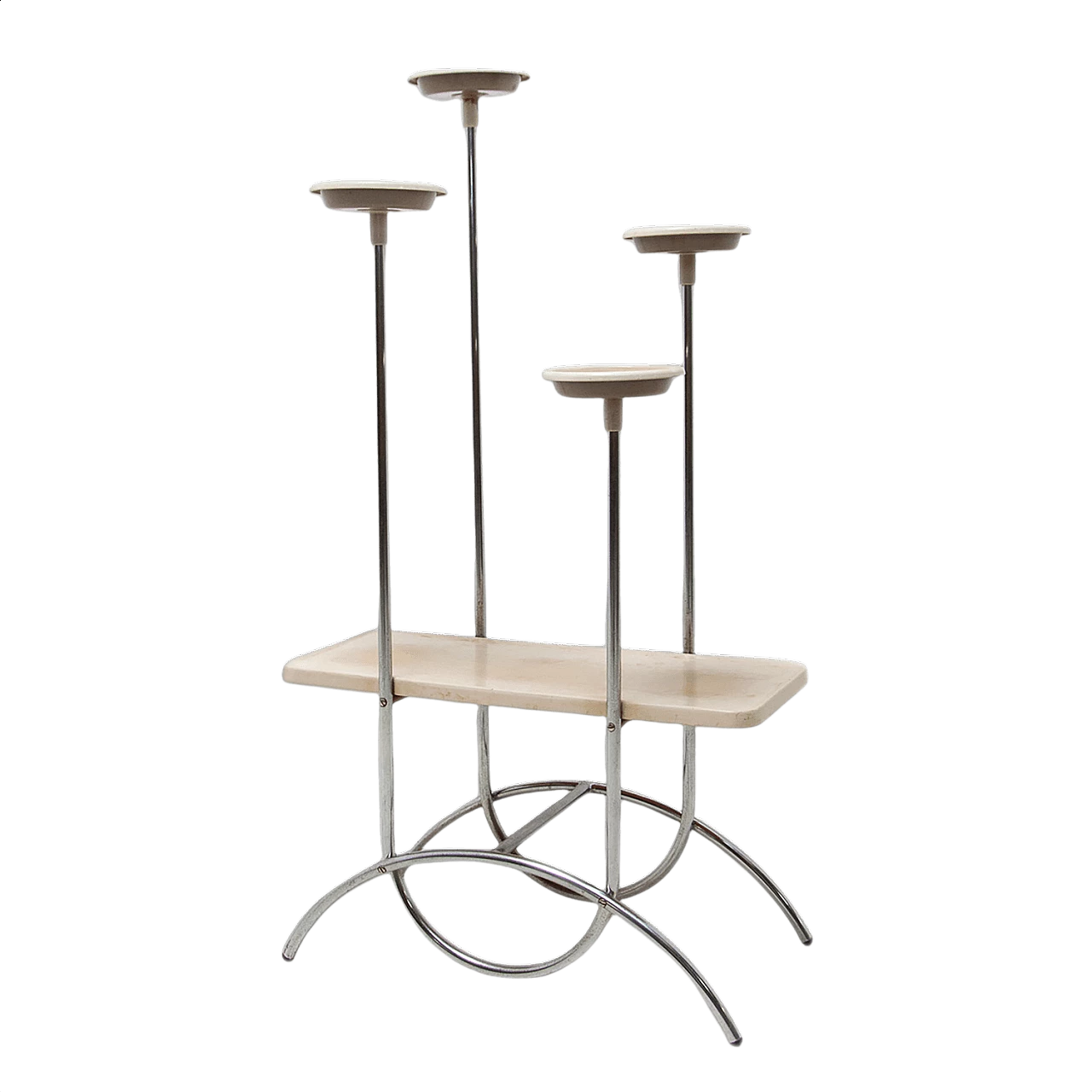 Portafiori Bauhaus in tubolare d'acciaio, anni '30 1407752