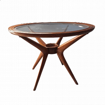 Cherry-wood coffee table by Cesare Lacca, 1950s