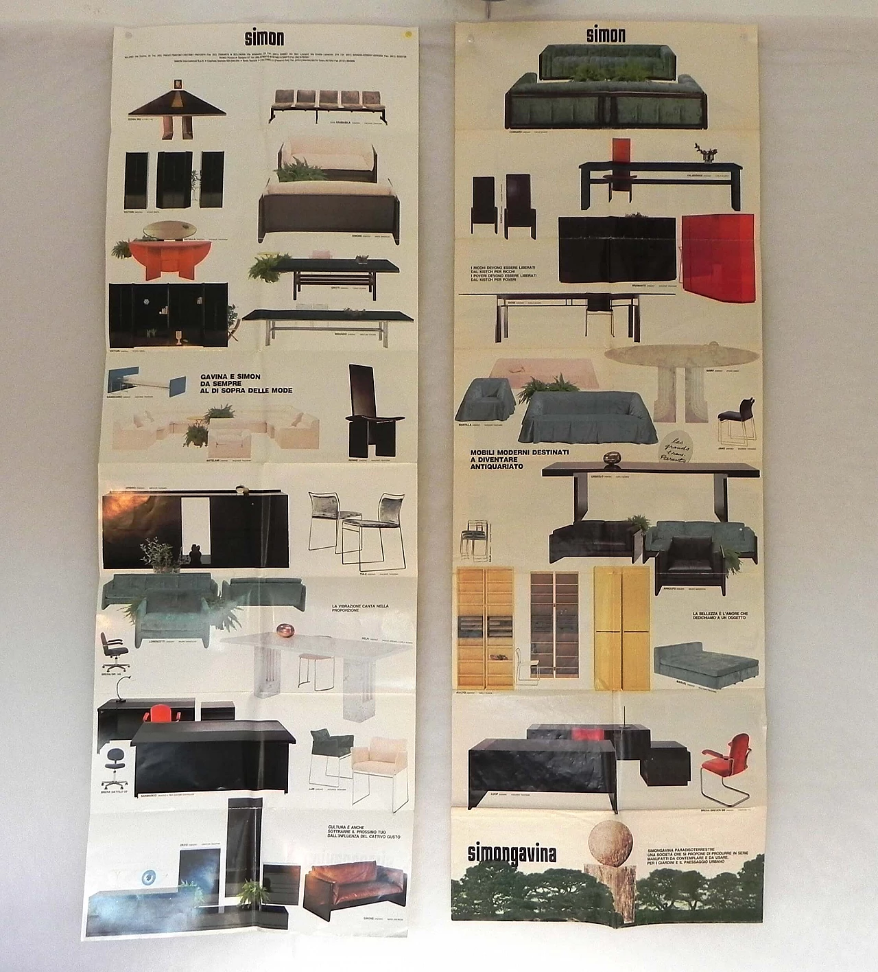 Coppia di manifesti Simon Gavina, anni '80 1407799