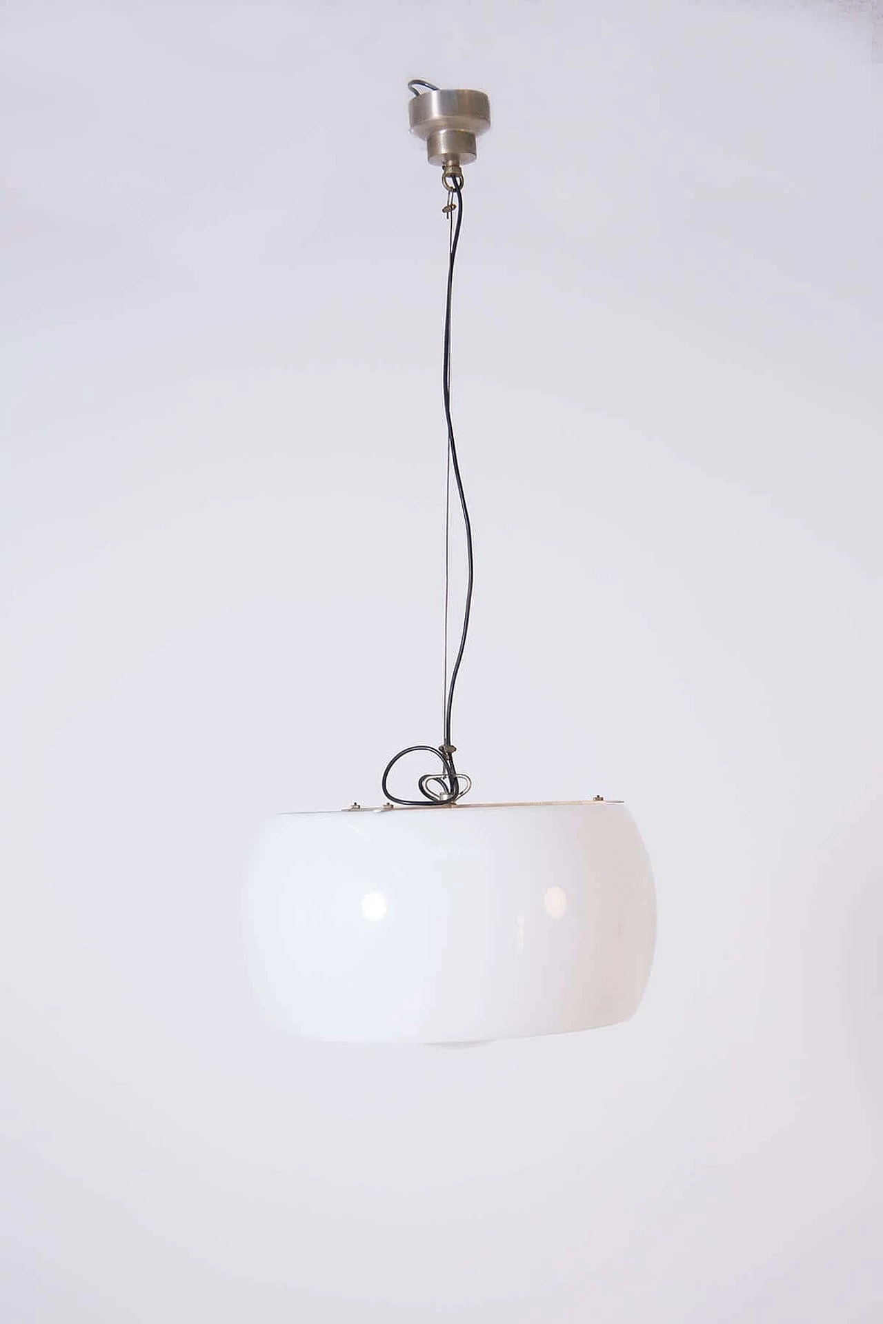 White Omega pendant lamp by Vico Magistretti for Artemide, 1960s 1407801