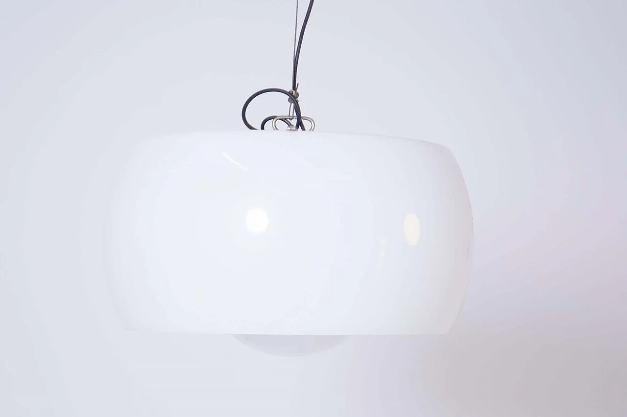 White Omega pendant lamp by Vico Magistretti for Artemide, 1960s 1407802