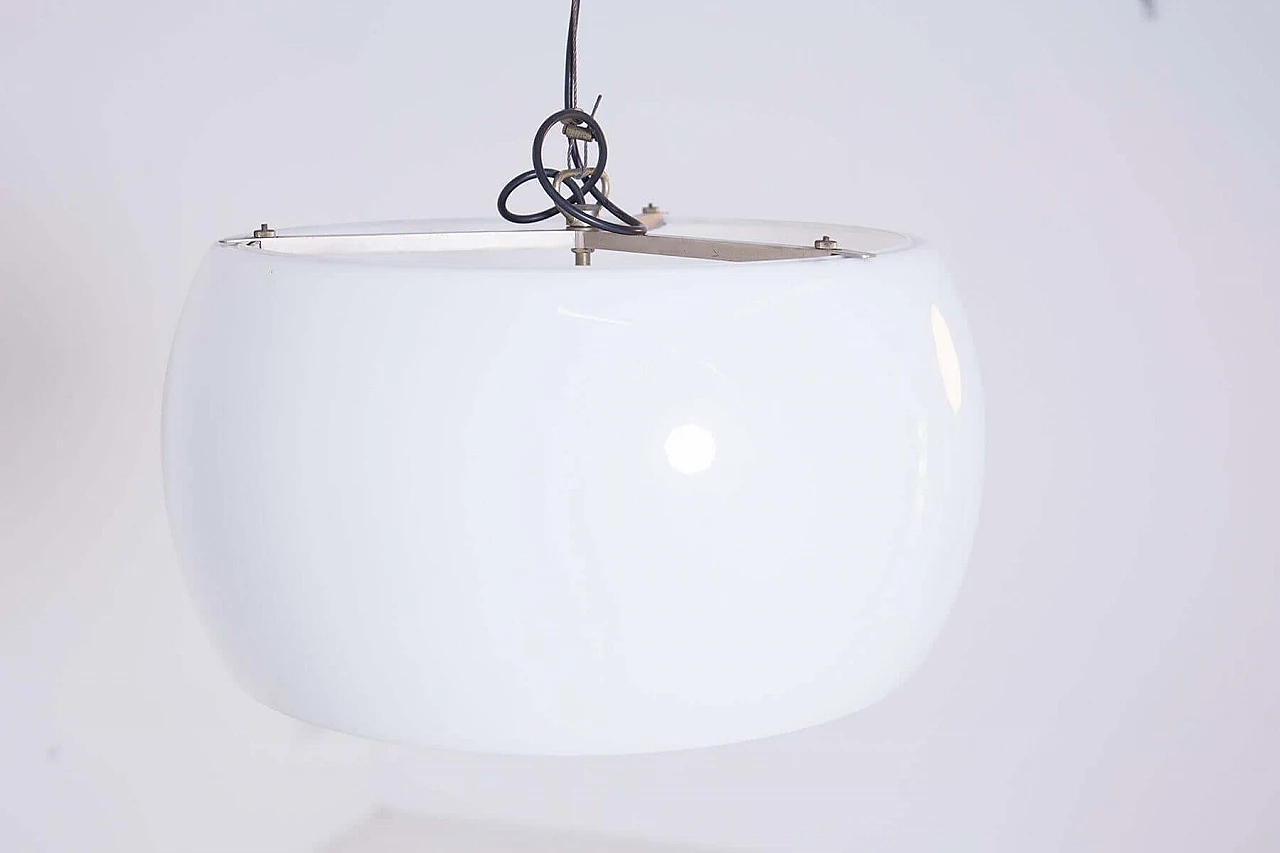 White Omega pendant lamp by Vico Magistretti for Artemide, 1960s 1407803