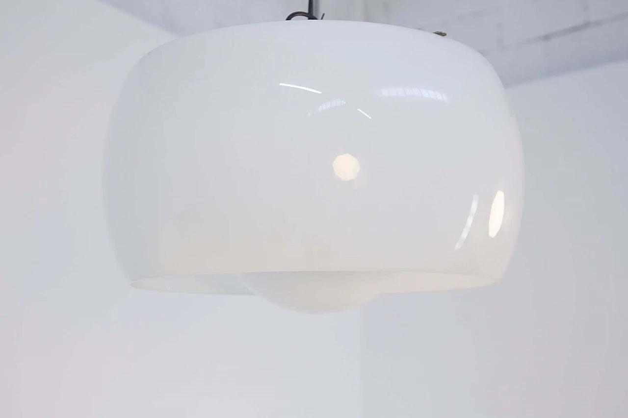 White Omega pendant lamp by Vico Magistretti for Artemide, 1960s 1407804