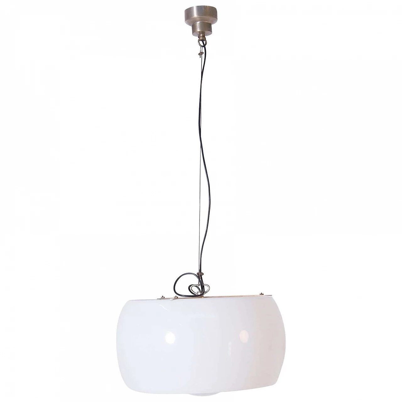 White Omega pendant lamp by Vico Magistretti for Artemide, 1960s 1407808