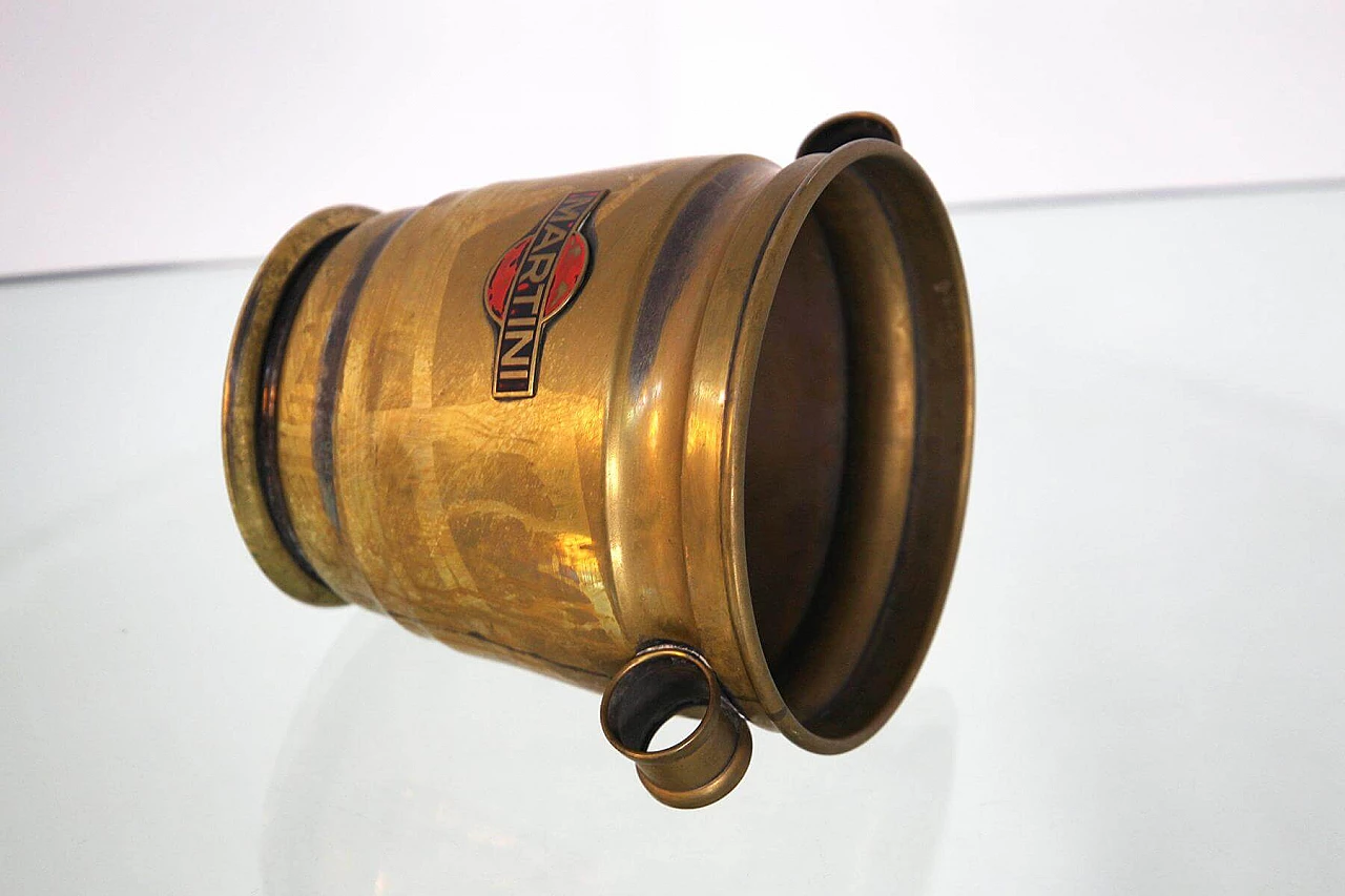 Martini ice bucket with original logo in nickel-plated brass, 1950s 1407859