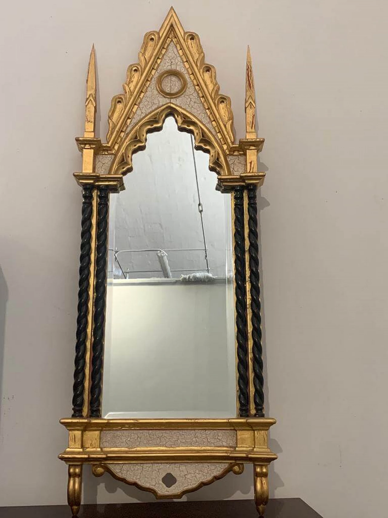 Vintage Italian neoGothic mirror, 70's 1408477