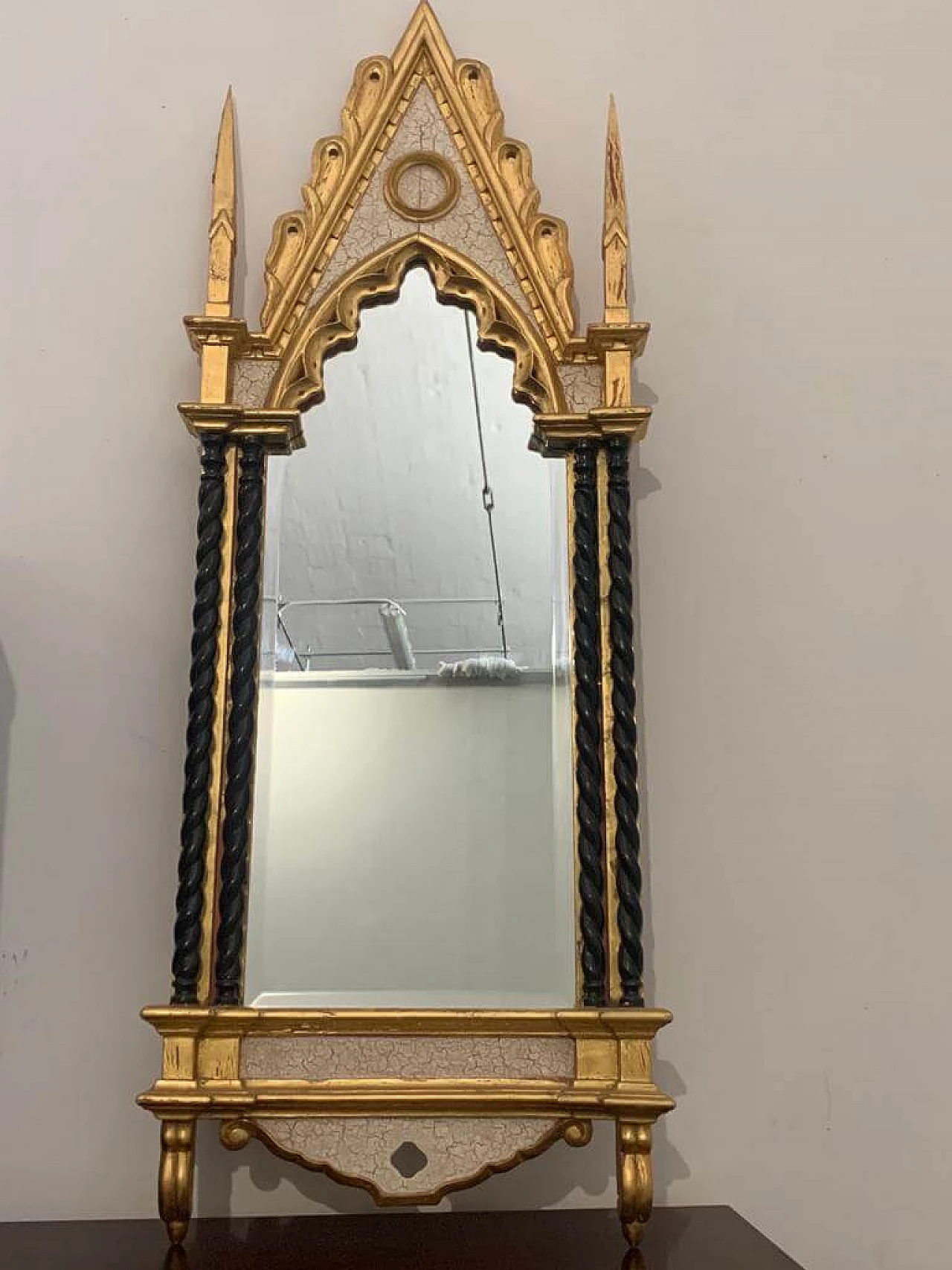Vintage Italian neoGothic mirror, 70's 1408478