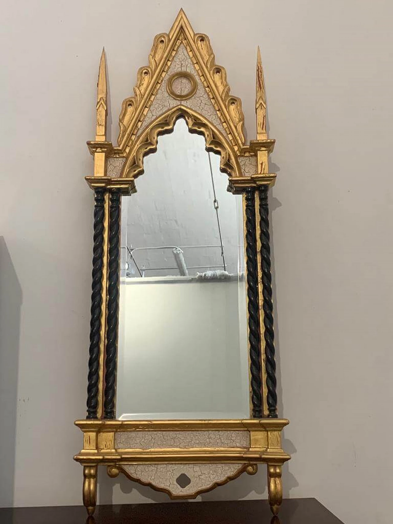 Vintage Italian neoGothic mirror, 70's 1408479