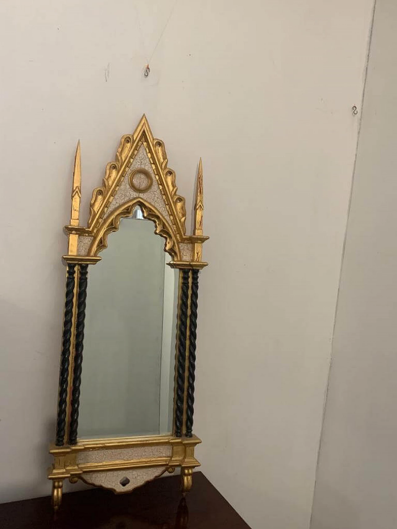 Vintage Italian neoGothic mirror, 70's 1408482