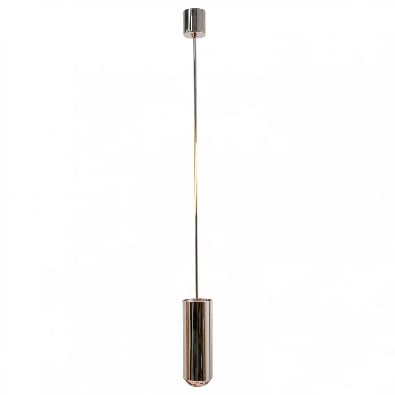 Brass and pink glass ceiling lamp by Ghirò Studio, 2000s 1408484