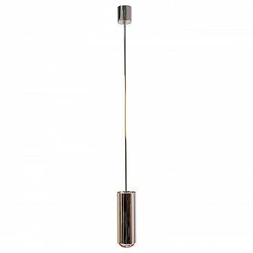 Brass and pink glass ceiling lamp by Ghirò Studio, 2000s
