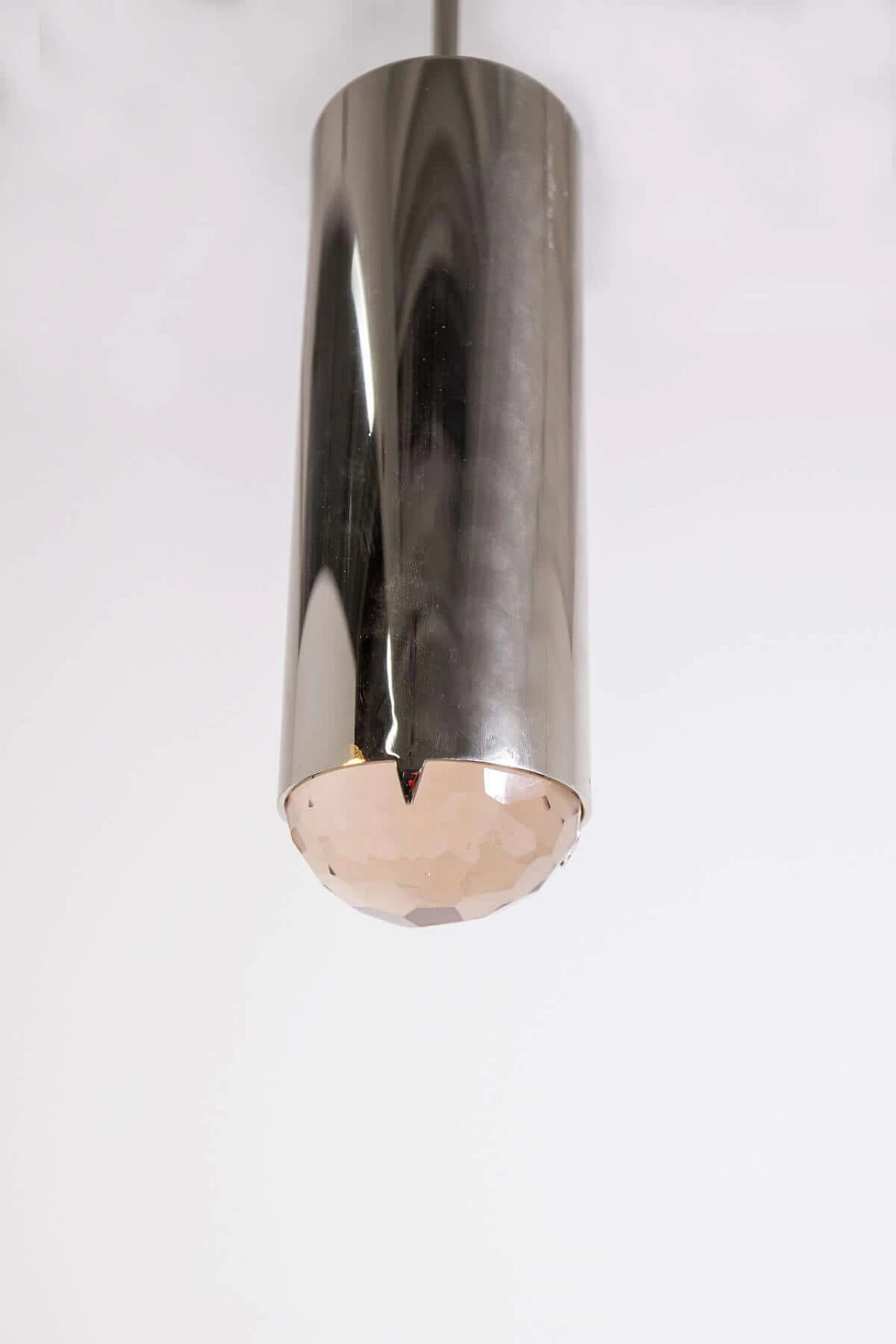 Brass and pink glass ceiling lamp by Ghirò Studio, 2000s 1408487