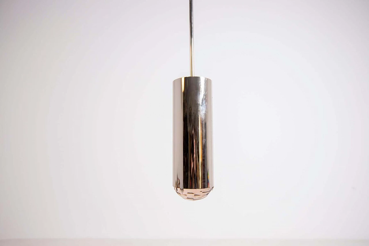 Brass and pink glass ceiling lamp by Ghirò Studio, 2000s 1408490