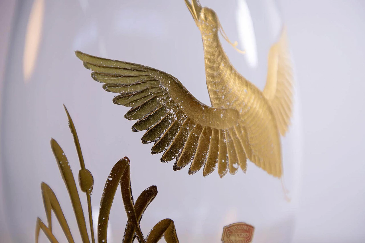 Vaso in vetro di Murano e oro dei f.lli Ferro per Finzi, anni '50 1408530
