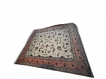 Tappeto Tabriz del Turkmenistan con frange in lana, anni '90