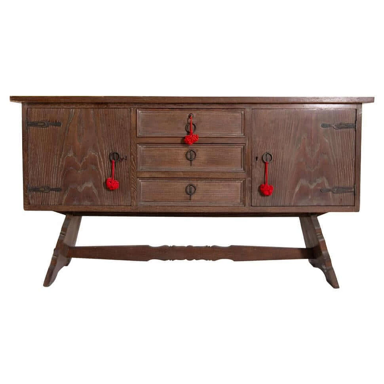 Solid wood and iron sideboard, 1950s 1408571