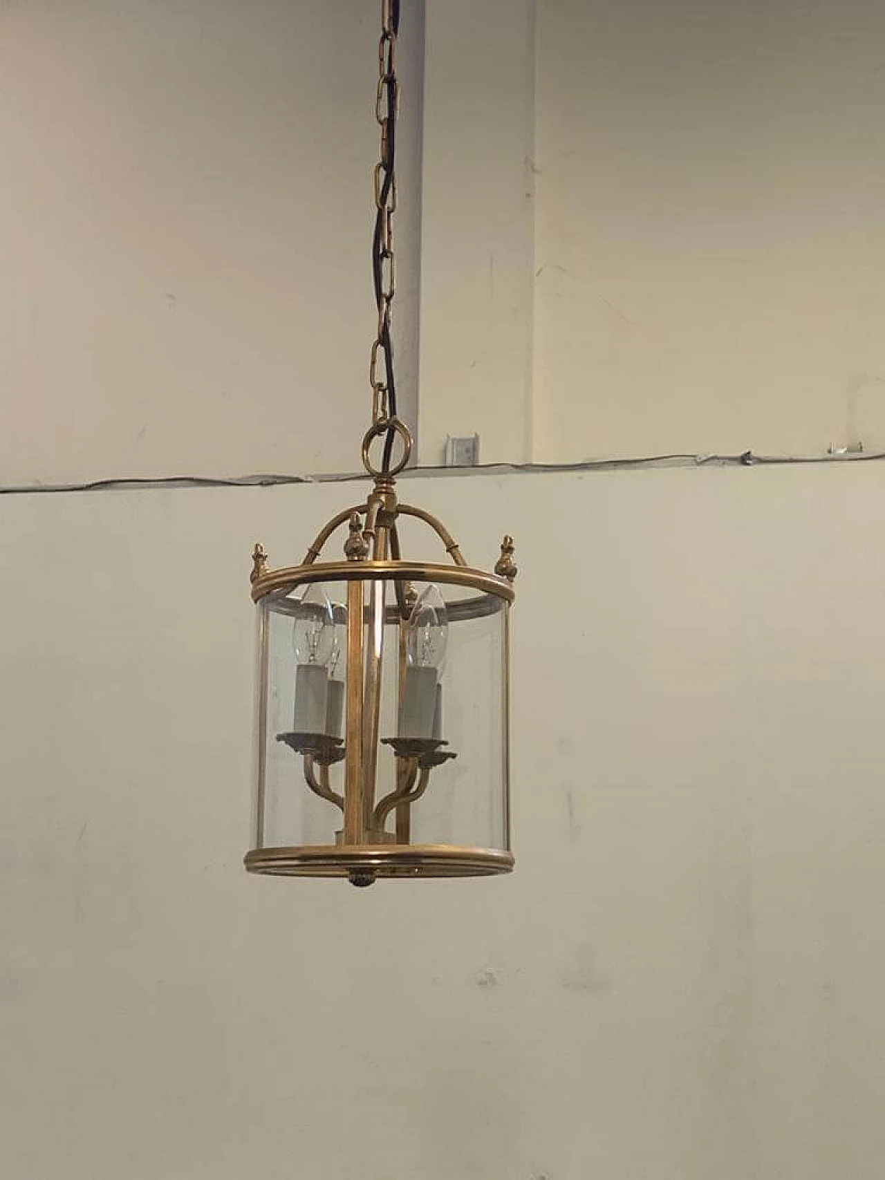 Lanterna in ottone di Gaetano Sciolari, anni '70 1408618