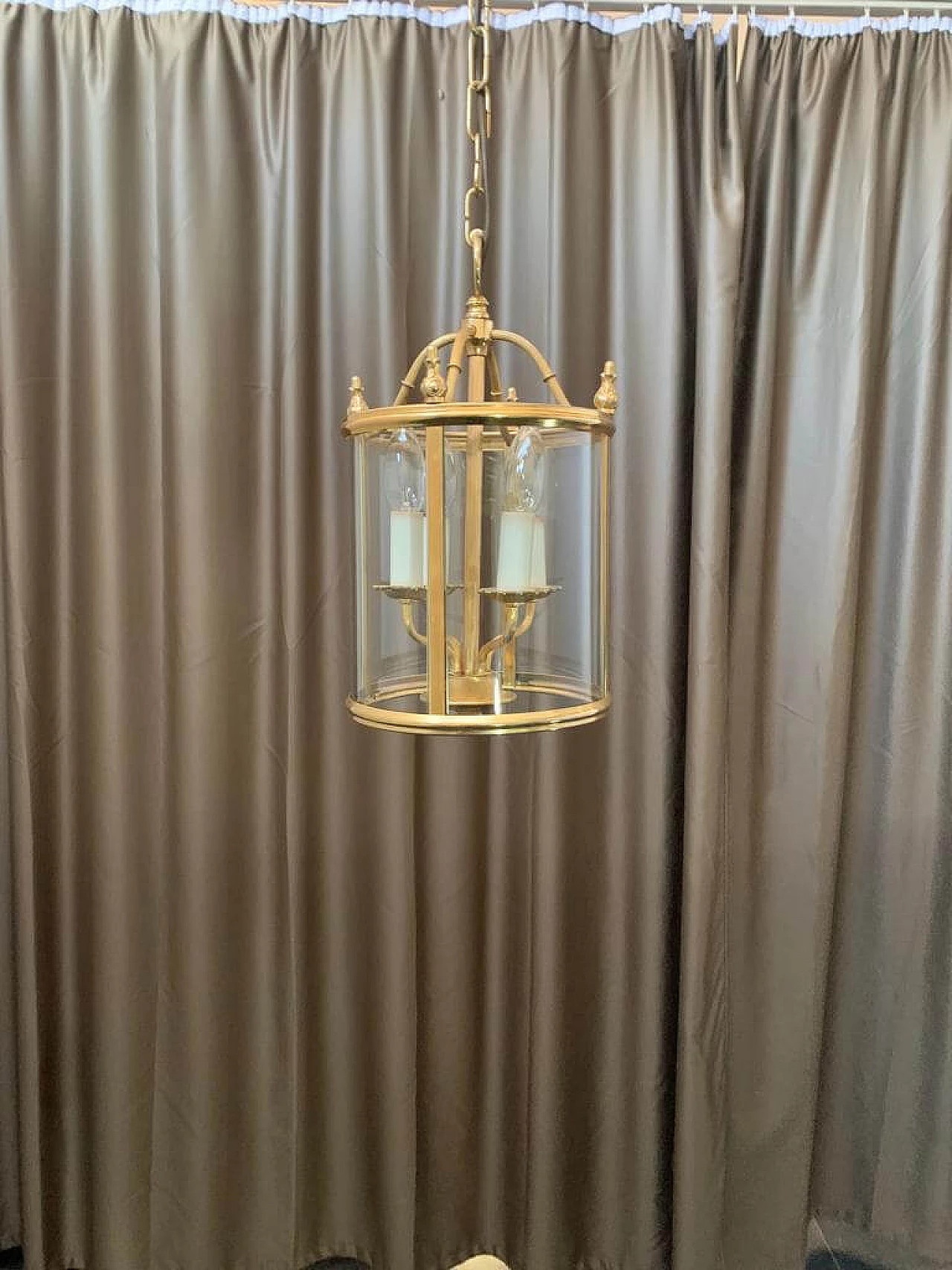 Brass lantern by Gaetano Sciolari, 1970s 1408619