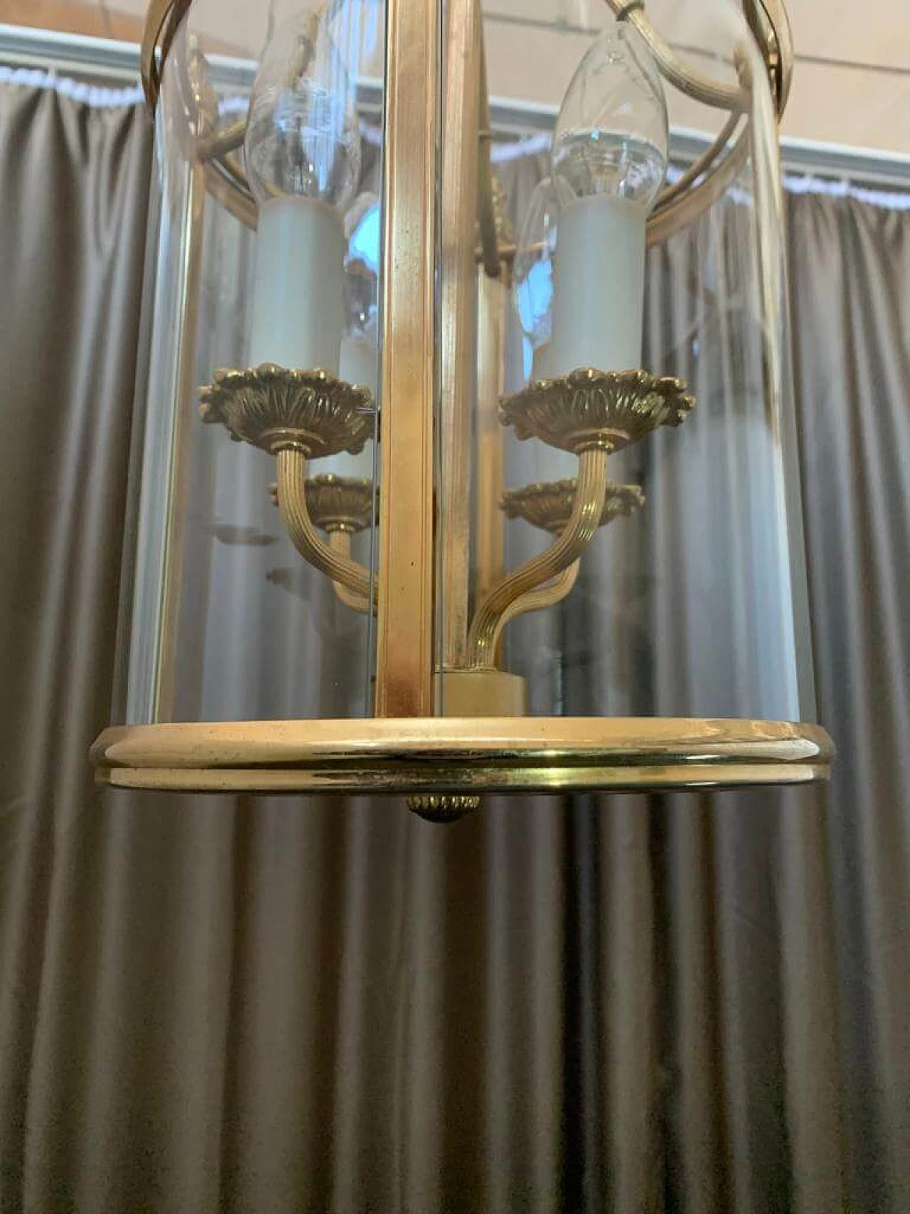 Brass lantern by Gaetano Sciolari, 1970s 1408623