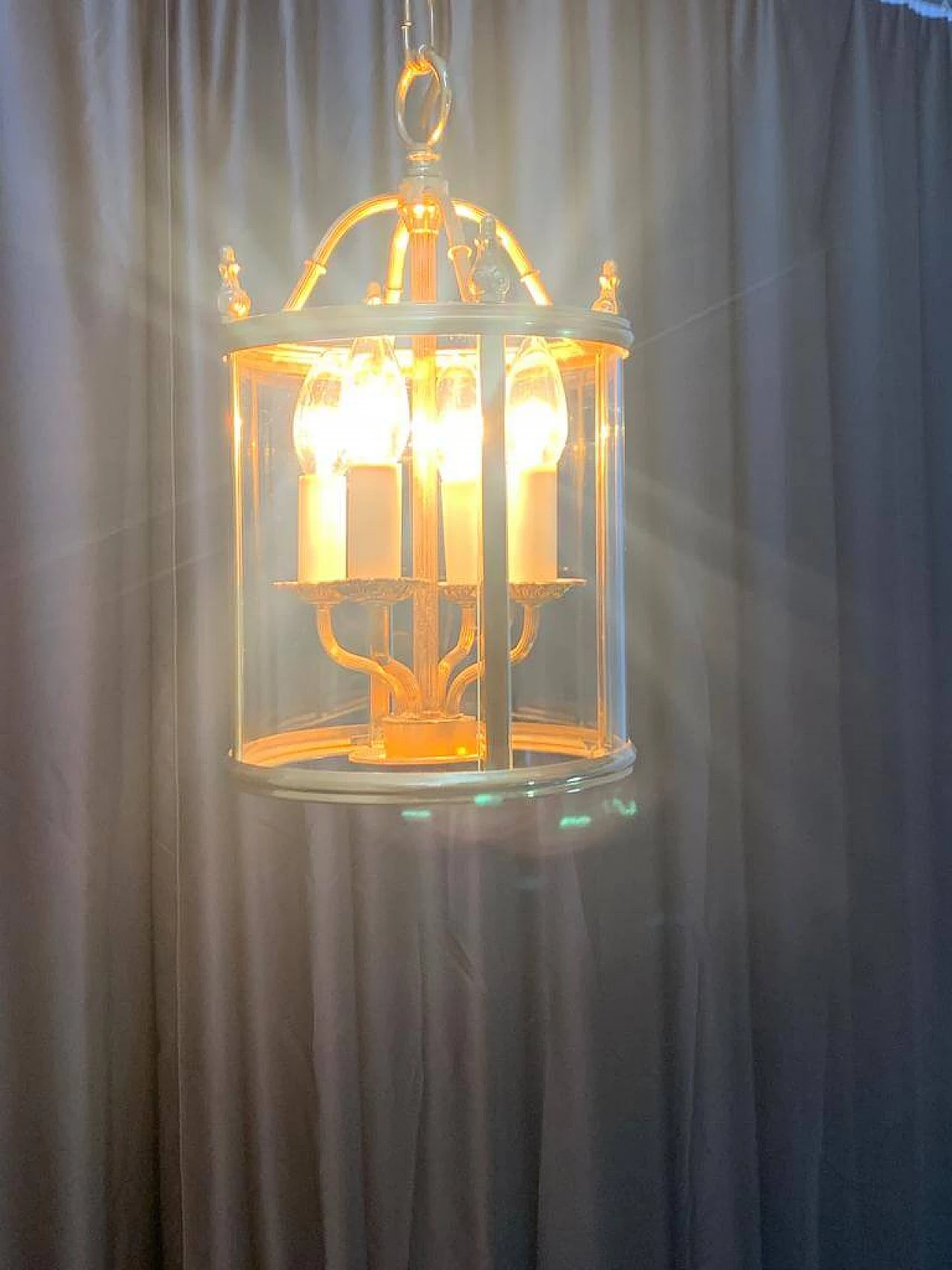 Brass lantern by Gaetano Sciolari, 1970s 1408625