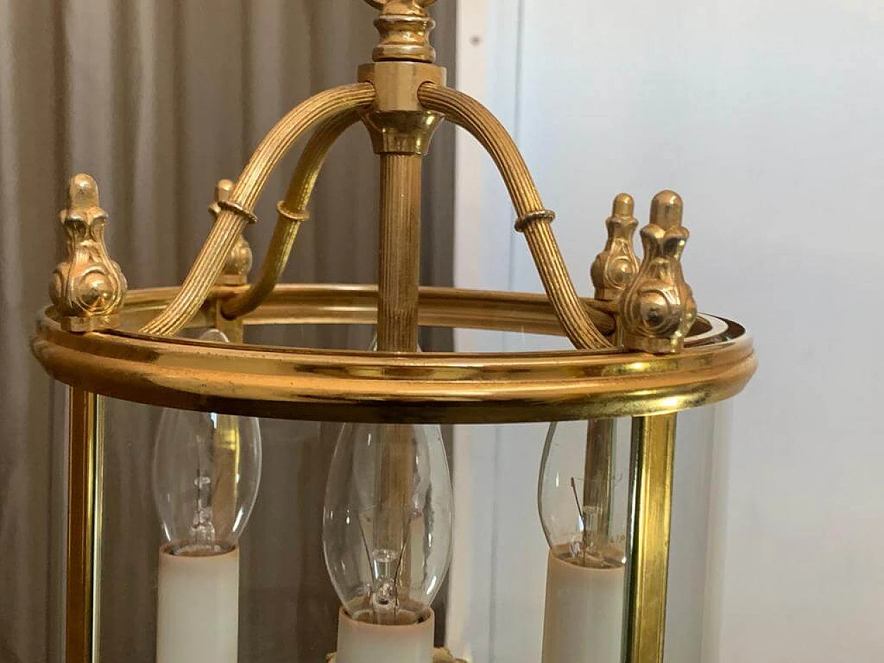 Brass lantern by Gaetano Sciolari, 1970s 1408629