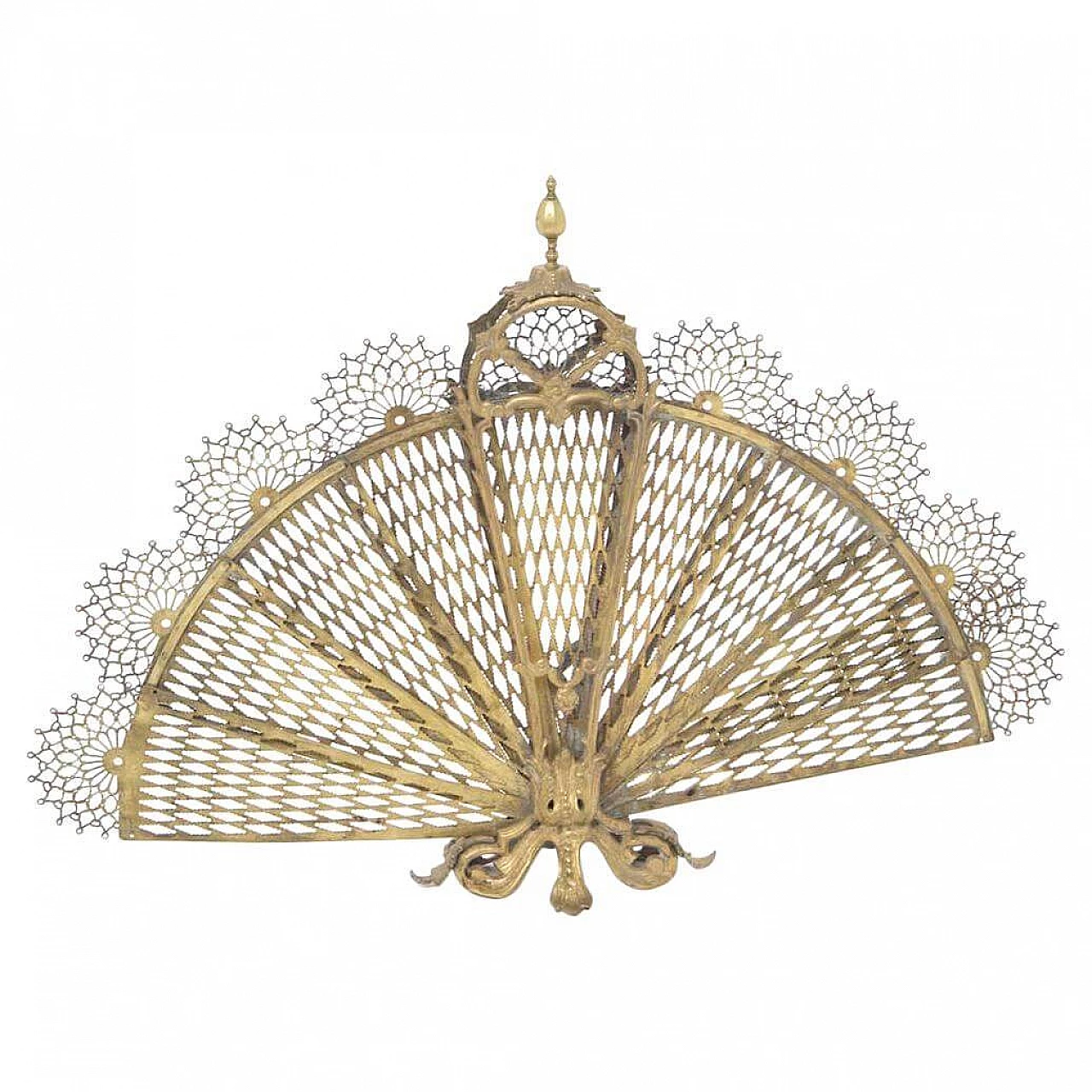 Paravento in bronzo per camino, del '800 1408768