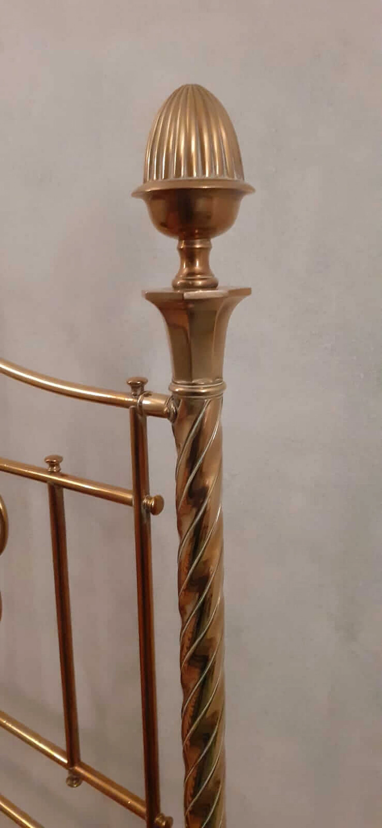 Coppia di letti singoli siciliani in ottone, fine '800 1408836