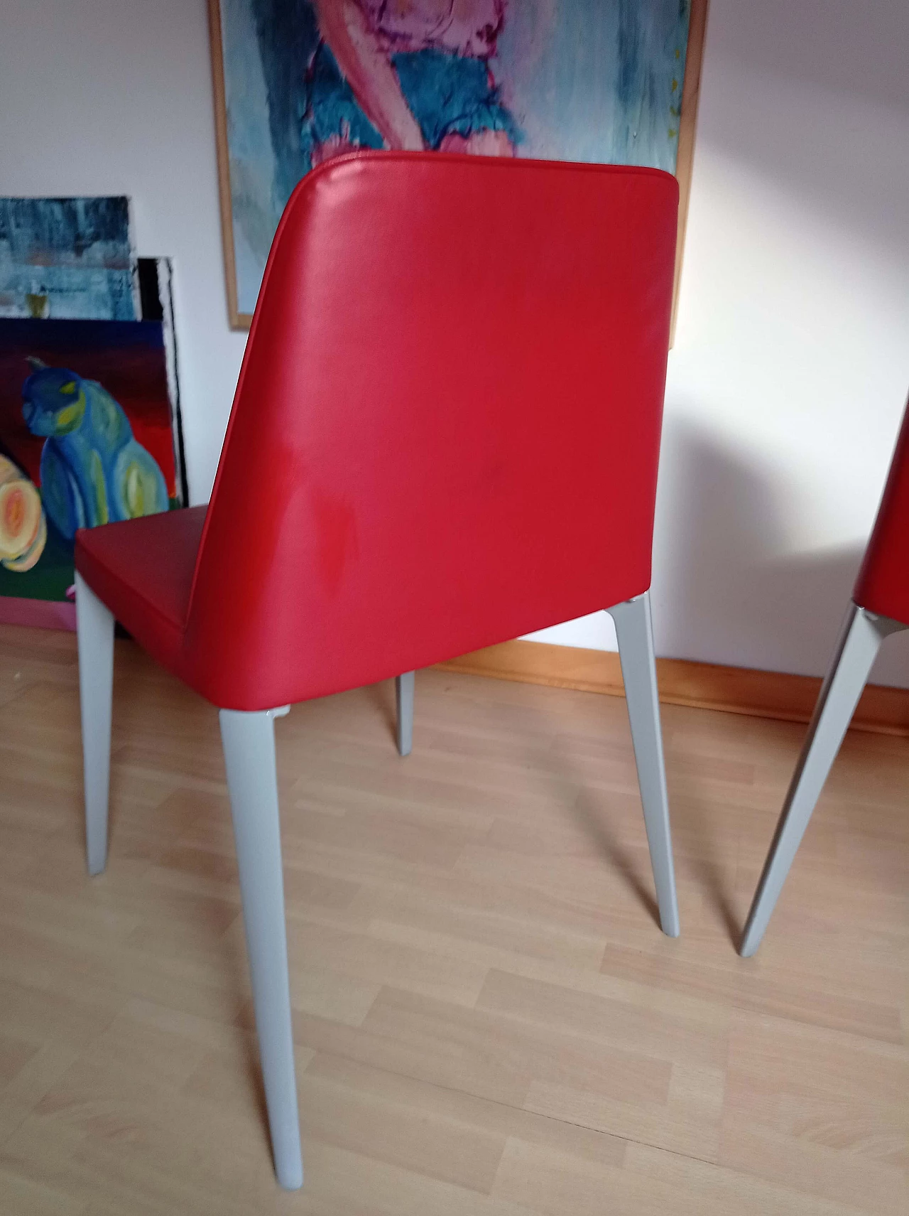 Coppia di sedie Ester Basic 691 in pelle di Patrick Jouin per Pedrali 1410831