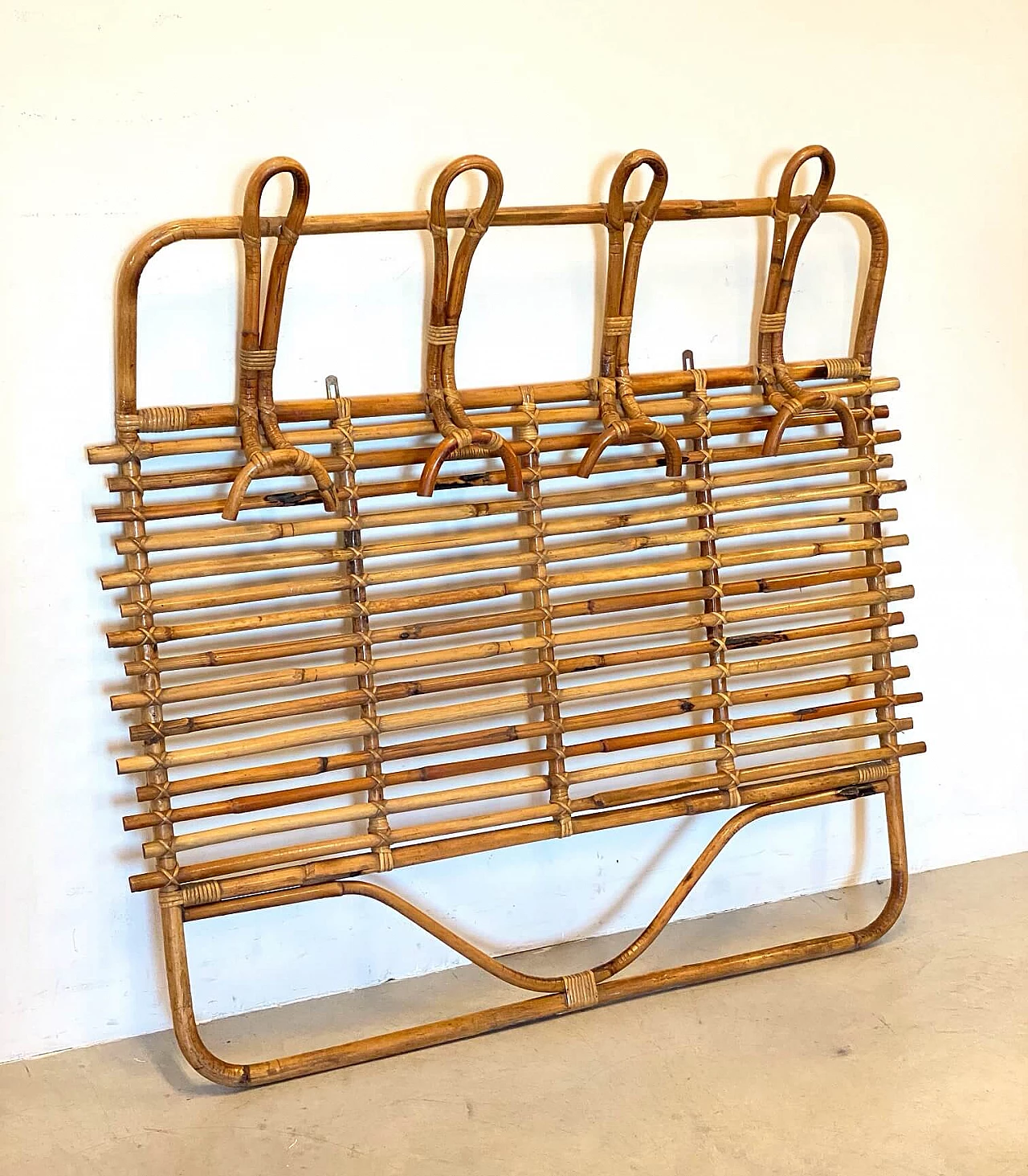 Bamboo coat hanger, 70s 1411217