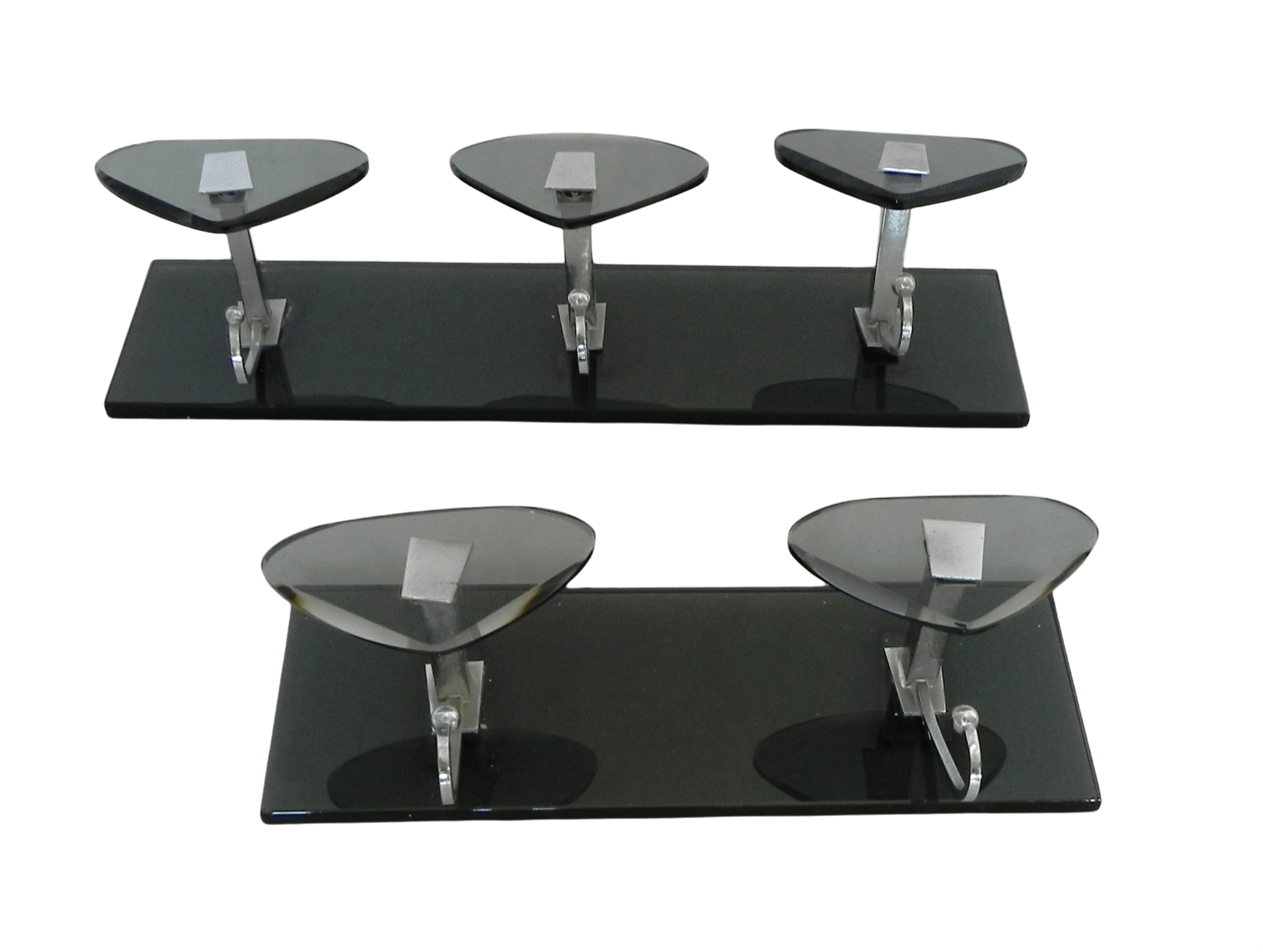 Pair of crystal wallmounted coat racks by Veca, 1960s intOndo