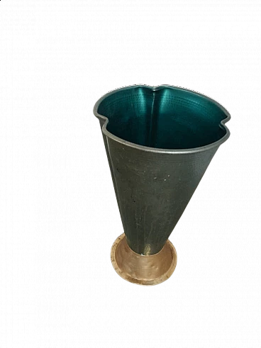 Portaombrelli in alluminio verde, anni '70