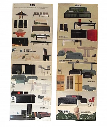 Coppia di manifesti Simon Gavina, anni '80