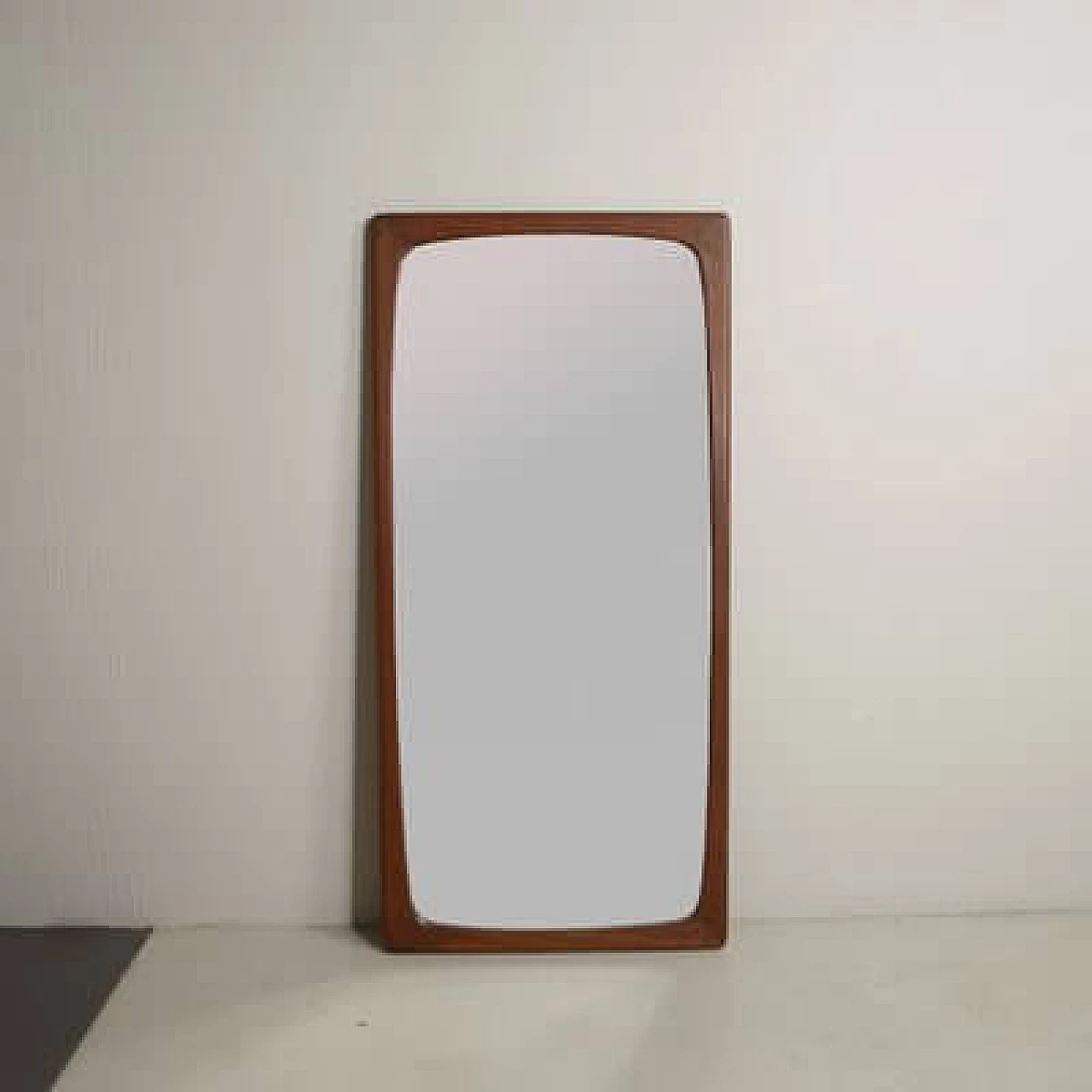 Rectangular Mirror with wood Frame from Isa Bergamo, 1960s 1412255