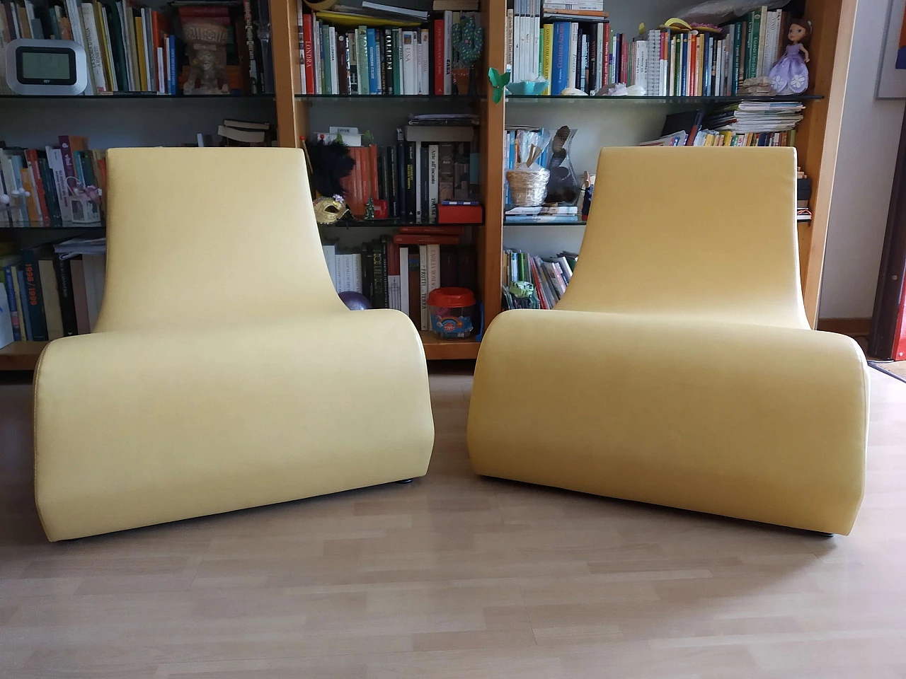 Pair of Stones modular leather armchairs by Fulvio Bulfoni for La Cividina 1412406