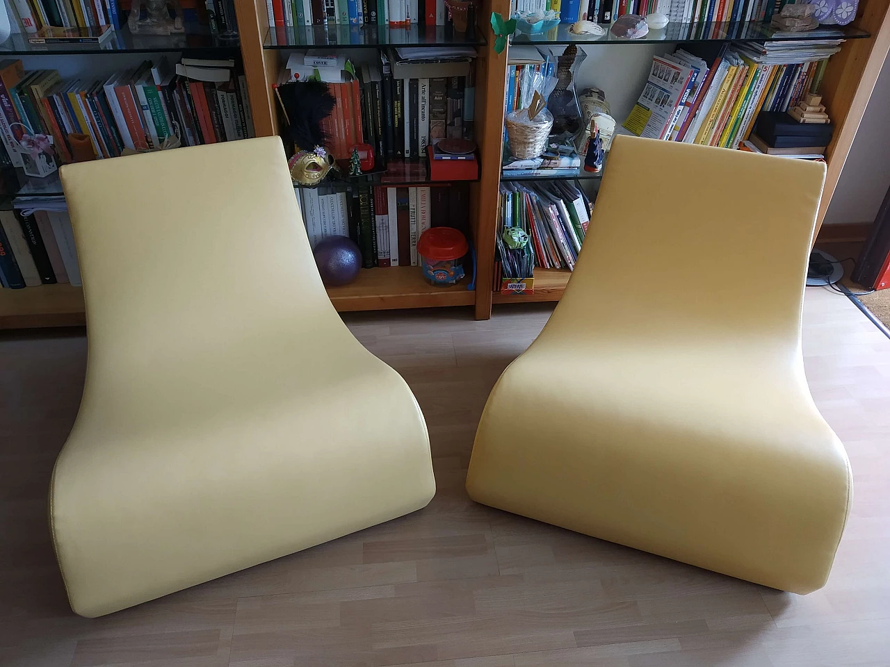 Pair of Stones modular leather armchairs by Fulvio Bulfoni for La Cividina 1412409