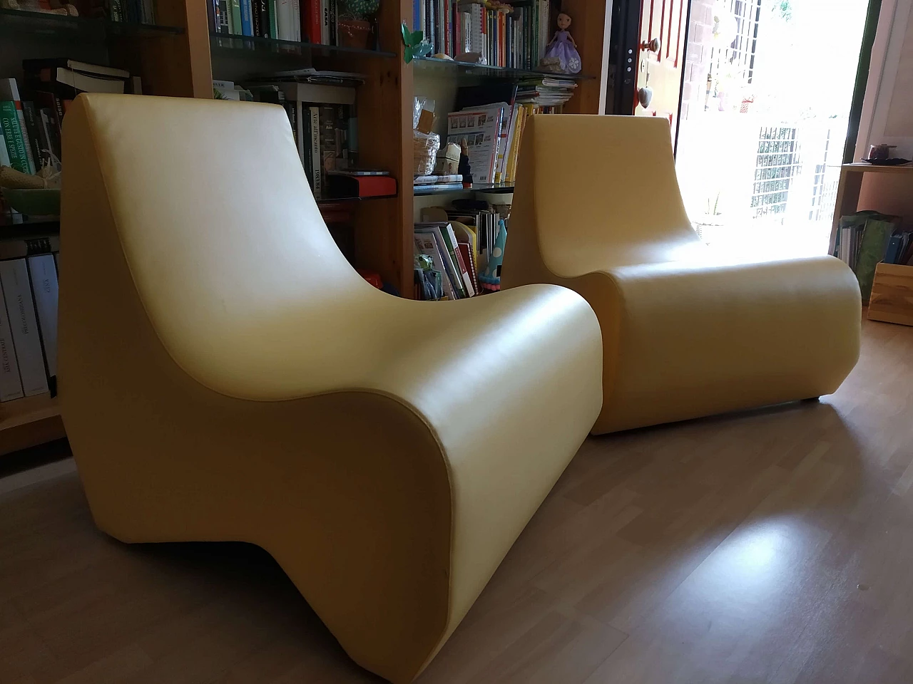 Pair of Stones modular leather armchairs by Fulvio Bulfoni for La Cividina 1412410