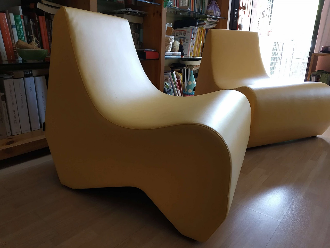 Pair of Stones modular leather armchairs by Fulvio Bulfoni for La Cividina 1412411