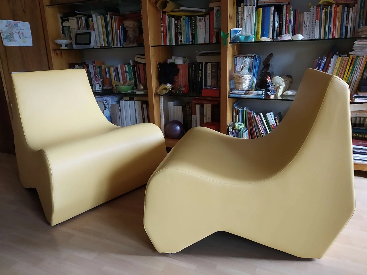 Pair of Stones modular leather armchairs by Fulvio Bulfoni for La Cividina 1412446