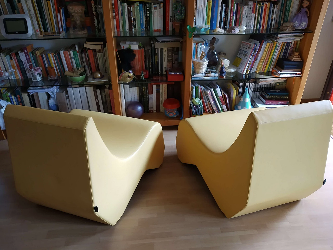 Pair of Stones modular leather armchairs by Fulvio Bulfoni for La Cividina 1412455