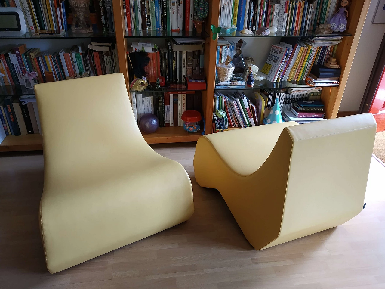Pair of Stones modular leather armchairs by Fulvio Bulfoni for La Cividina 1412487