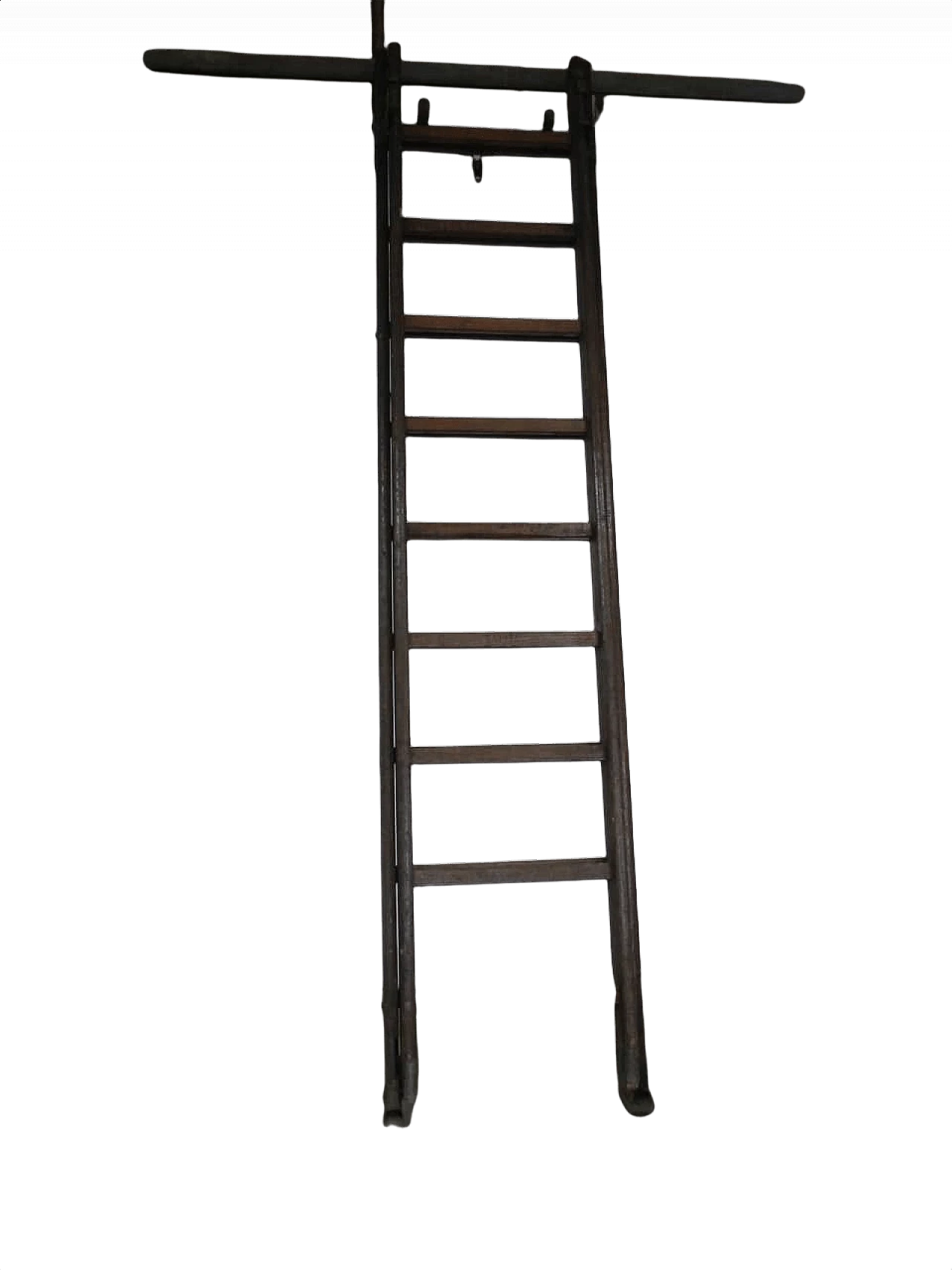 Extendable wooden and iron staircase, 1960s 1412497