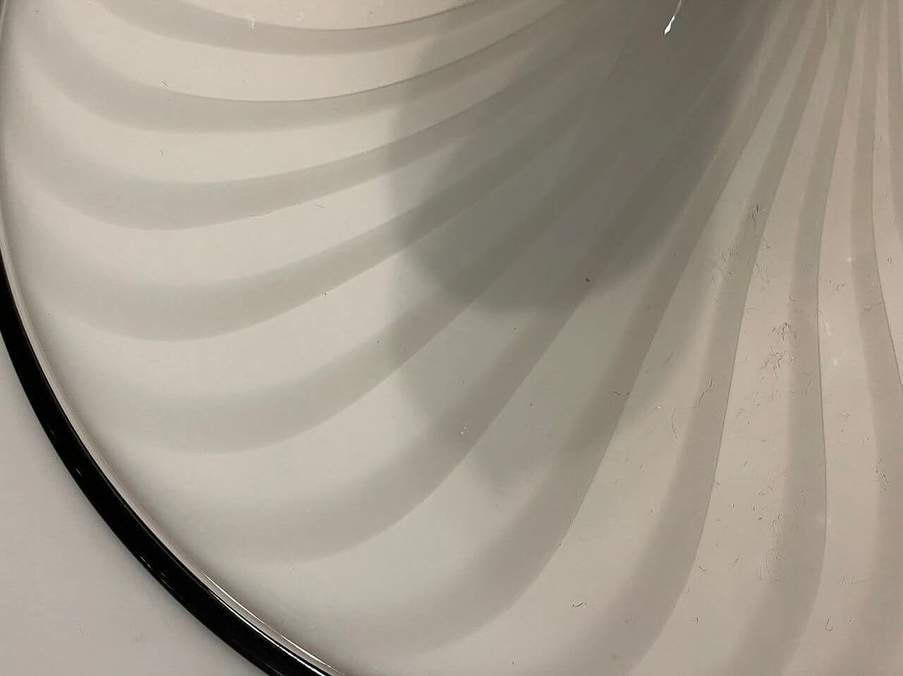 Black and white Murano glass chandelier by Venini, 1970s 1412600