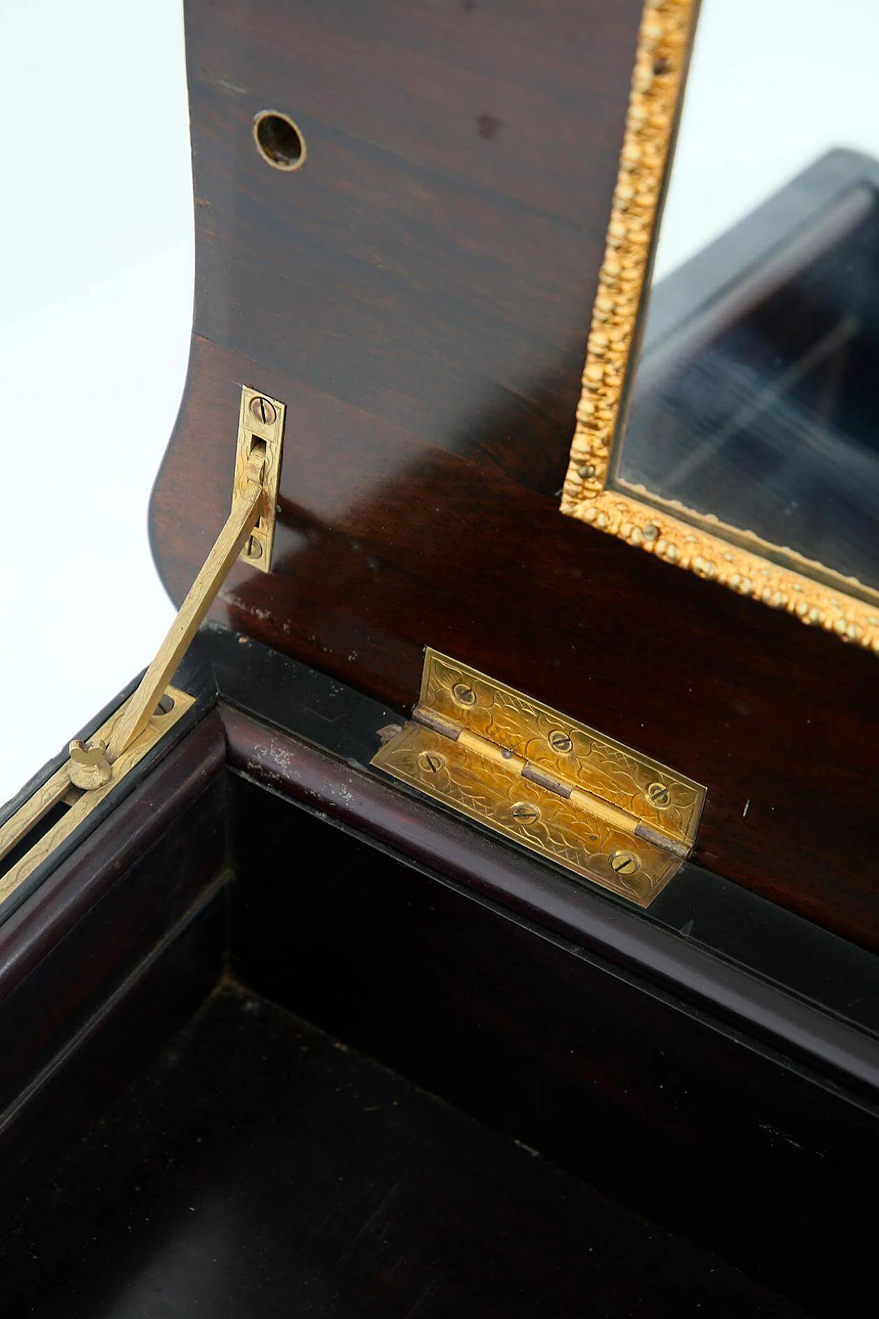 Toeletta in stile Napoleone III in bronzo e legno, del '800 1412636