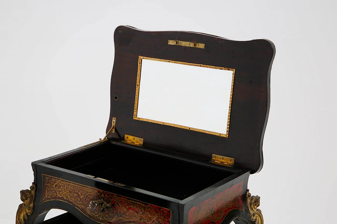 Toeletta in stile Napoleone III in bronzo e legno, del '800 1412641