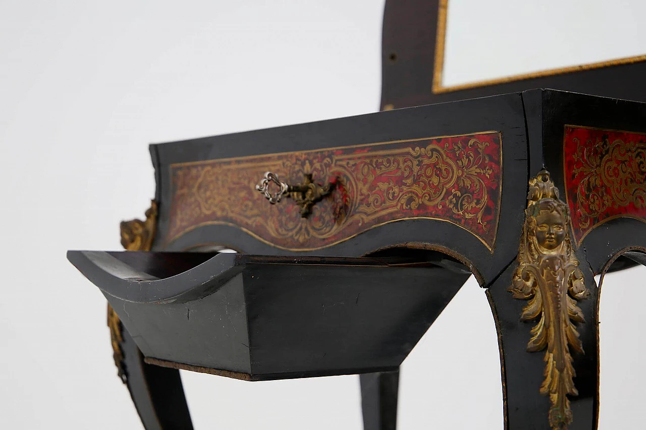 Toeletta in stile Napoleone III in bronzo e legno, del '800 1412642